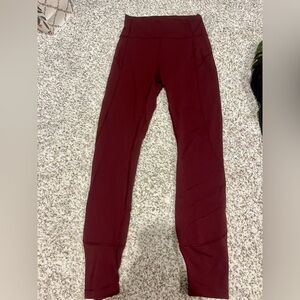 lululemon athletica Red Leggings Comfortable Fit